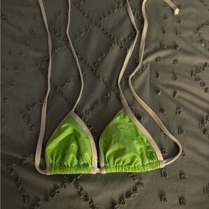 Green Triangle Bikini Top